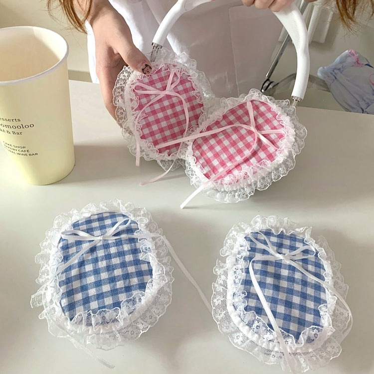 For Apple AirPods Max Headphones Lattice Lace Protective Case(Blue) - For AirPods Max by PMC Jewellery | Online Shopping South Africa | PMC Jewellery | Buy Now Pay Later Mobicred