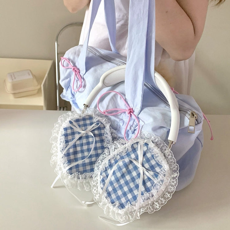 For Apple AirPods Max Headphones Lattice Lace Protective Case(Pink) - For AirPods Max by PMC Jewellery | Online Shopping South Africa | PMC Jewellery | Buy Now Pay Later Mobicred