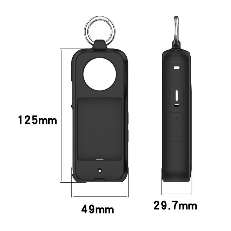 For Insta 360 X4 Portable Silicone Protective Case(Dark Grey) - Case & Bags by PMC TechLife | Online Shopping South Africa | PMC TechLife | Buy Now Pay Later Mobicred