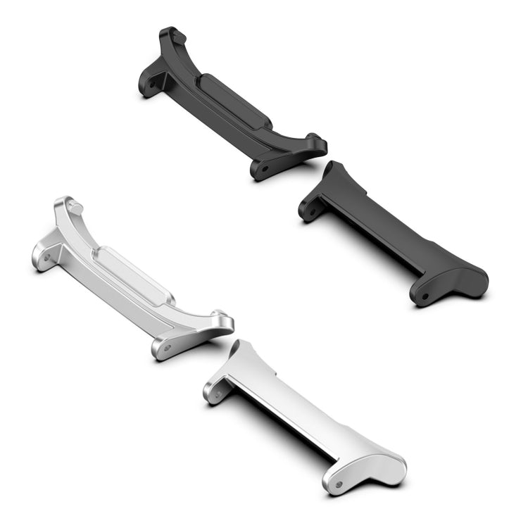 For Samsung Galaxy Watch Ultra 47mm 1 Pair 22mm Zinc Alloy Metal Watch Band Connector(Black) - Watch Bands by PMc TechLife | Online Shopping South Africa | PMc TechLife | Buy Now Pay Later Mobicred