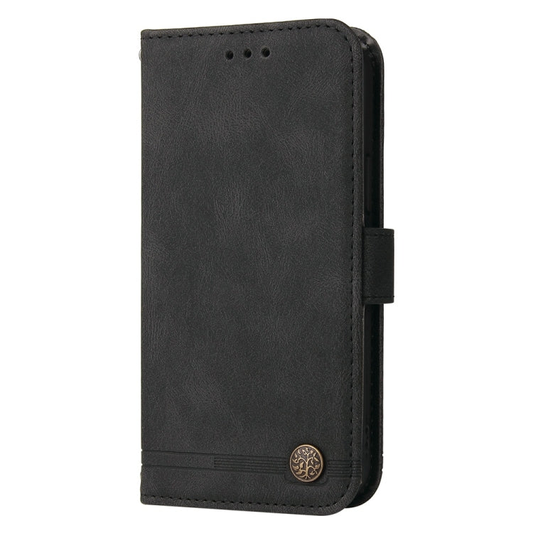 For Redmi K70 Ultra Skin Feel Life Tree Metal Button Leather Phone Case(Black) - free shipping - PMC Jewellery - Order now!
