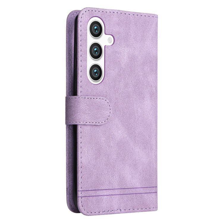 For Samsung Galaxy S25 5G Skin Feel Life Tree Metal Button Leather Phone Case(Purple) - Galaxy S25 5G Cases by PMC Jewellery | Online Shopping South Africa | PMC Jewellery | Buy Now Pay Later Mobicred