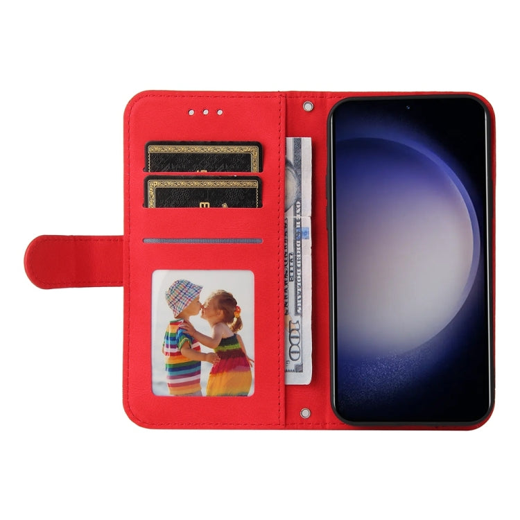 For Samsung Galaxy S25+ 5G Skin Feel Life Tree Metal Button Leather Phone Case(Red) - Galaxy S25+ 5G Cases by PMC Jewellery | Online Shopping South Africa | PMC Jewellery | Buy Now Pay Later Mobicred