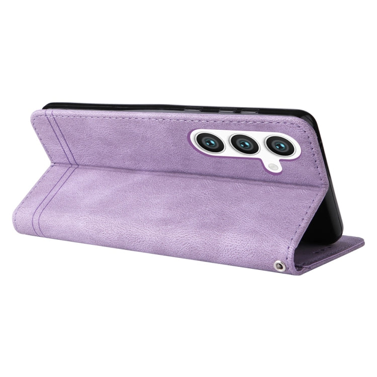 For Samsung Galaxy S25+ 5G Skin Feel Life Tree Metal Button Leather Phone Case(Purple) - Galaxy S25+ 5G Cases by PMC Jewellery | Online Shopping South Africa | PMC Jewellery | Buy Now Pay Later Mobicred