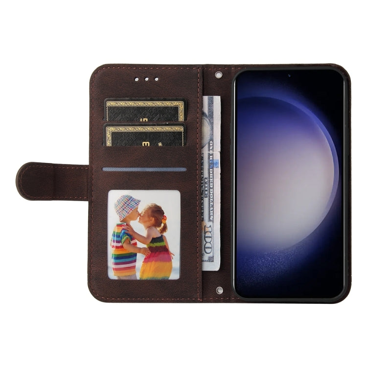 For Samsung Galaxy S25+ 5G Skin Feel Life Tree Metal Button Leather Phone Case(Brown) - Galaxy S25+ 5G Cases by PMC Jewellery | Online Shopping South Africa | PMC Jewellery | Buy Now Pay Later Mobicred
