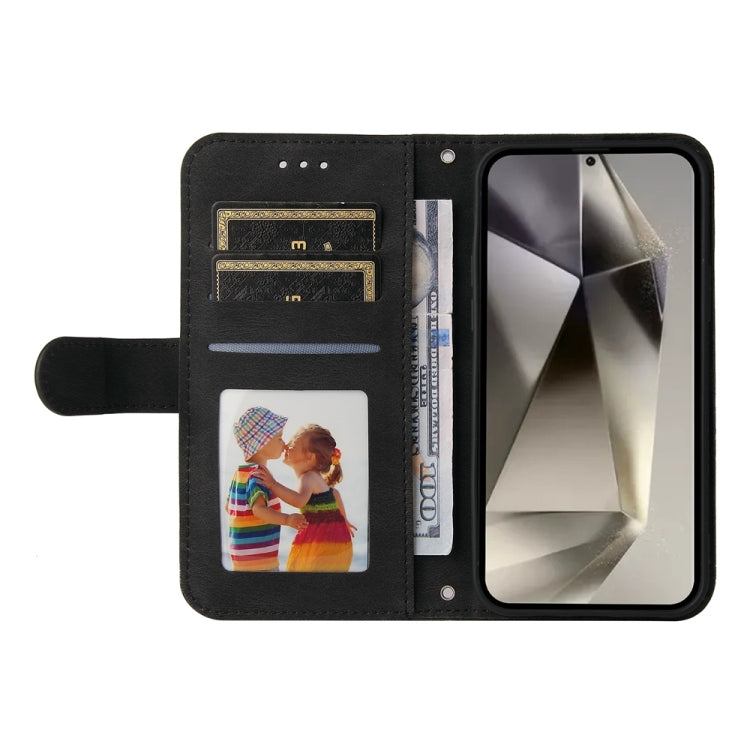 For Samsung Galaxy S25 Ultra 5G Skin Feel Life Tree Metal Button Leather Phone Case(Black) - Galaxy S25 Ultra 5G Cases by PMC TechLife | Online Shopping South Africa | PMC TechLife | Buy Now Pay Later Mobicred