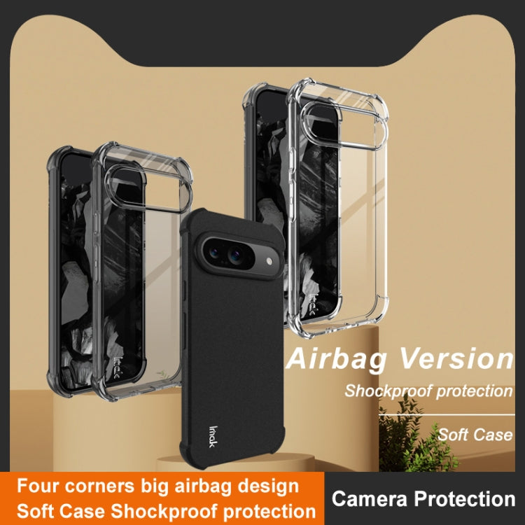 For Google Pixel 9 / Pixel 9 Pro imak Shockproof Airbag TPU Phone Case(Transparent Black) - Google Cases by imak | Online Shopping South Africa | PMC TechLife | Buy Now Pay Later Mobicred