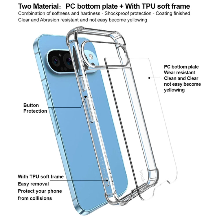 For Google Pixel 9 Pro XL IMAK Space Shield PC + TPU Airbag Shockproof Phone Case(Transparent) - Google Cases by imak | Online Shopping South Africa | PMC TechLife | Buy Now Pay Later Mobicred