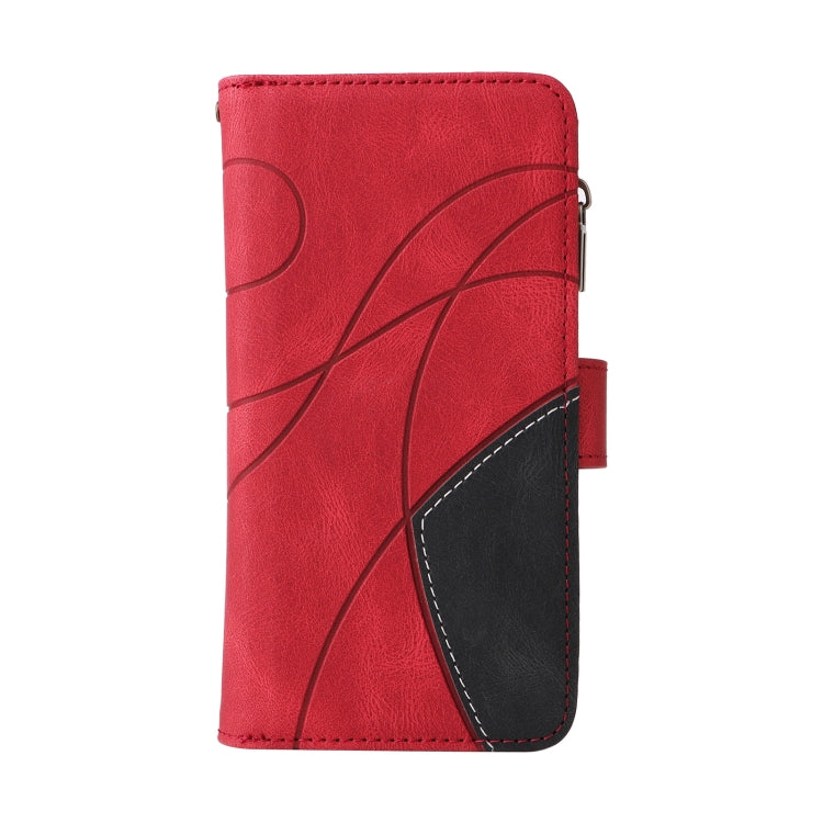 For iPhone 16 Pro Max Dual-color 9 Card Slots Zipper Wallet Leather Phone Case(Red) - iPhone 16 Pro Max Cases by PMC TechLife | Online Shopping South Africa | PMC TechLife | Buy Now Pay Later Mobicred