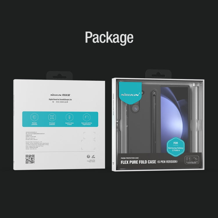 For Samsung Galaxy Z Fold6 5G NILLKIN Flex Pure PC + Liquid Silicone Phone Case with S Pen(Green) - free shipping - PMC Jewellery - Order now!