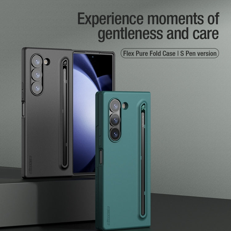 For Samsung Galaxy Z Fold6 5G NILLKIN Flex Pure PC + Liquid Silicone Phone Case with S Pen(Green) - free shipping - PMC Jewellery - Order now!