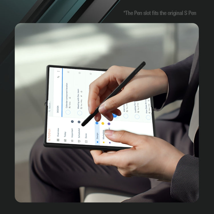 For Samsung Galaxy Z Fold6 5G NILLKIN Flex Pure PC + Liquid Silicone Phone Case with S Pen(Green) - free shipping - PMC Jewellery - Order now!