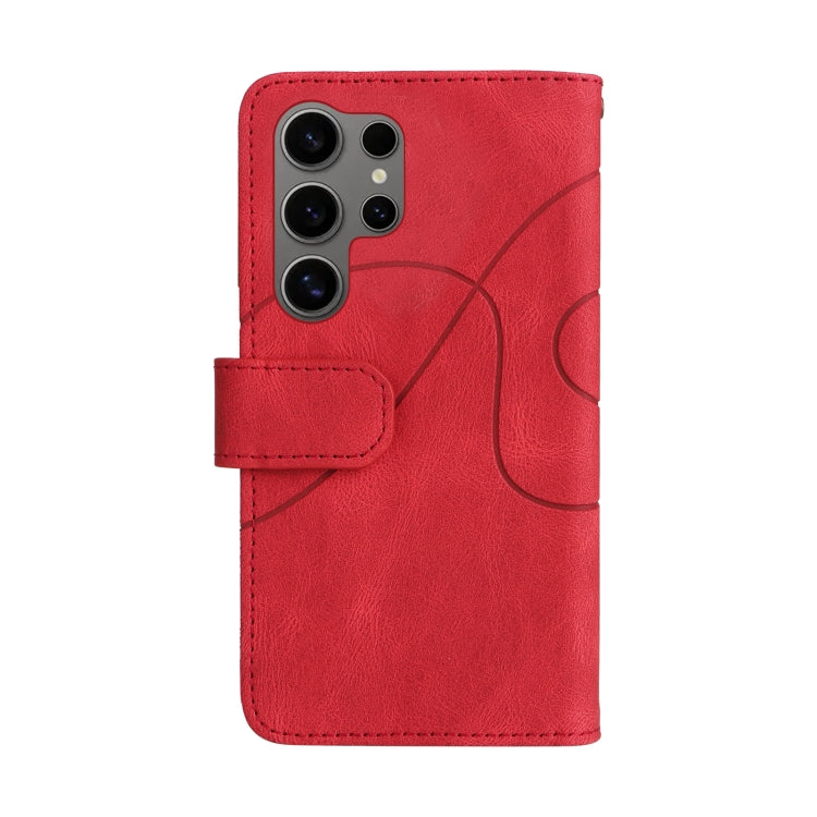 For Samsung Galaxy S25 Ultra 5G Dual-color 9 Card Slots Zipper Wallet Leather Phone Case(Red) - Galaxy S25 Ultra 5G Cases by PMC Jewellery | Online Shopping South Africa | PMC Jewellery | Buy Now Pay Later Mobicred