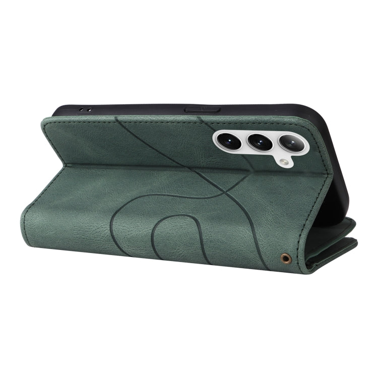 For Samsung Galaxy S25 / S24 5G Dual-color 9 Card Slots Zipper Wallet Leather Phone Case(Green) - Galaxy S25 5G Cases by PMC Jewellery | Online Shopping South Africa | PMC Jewellery | Buy Now Pay Later Mobicred