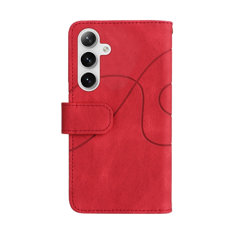 For Samsung Galaxy S25+ / S24+ 5G Dual-color 9 Card Slots Zipper Wallet Leather Phone Case(Red) - Galaxy S25+ 5G Cases by PMC Jewellery | Online Shopping South Africa | PMC Jewellery | Buy Now Pay Later Mobicred