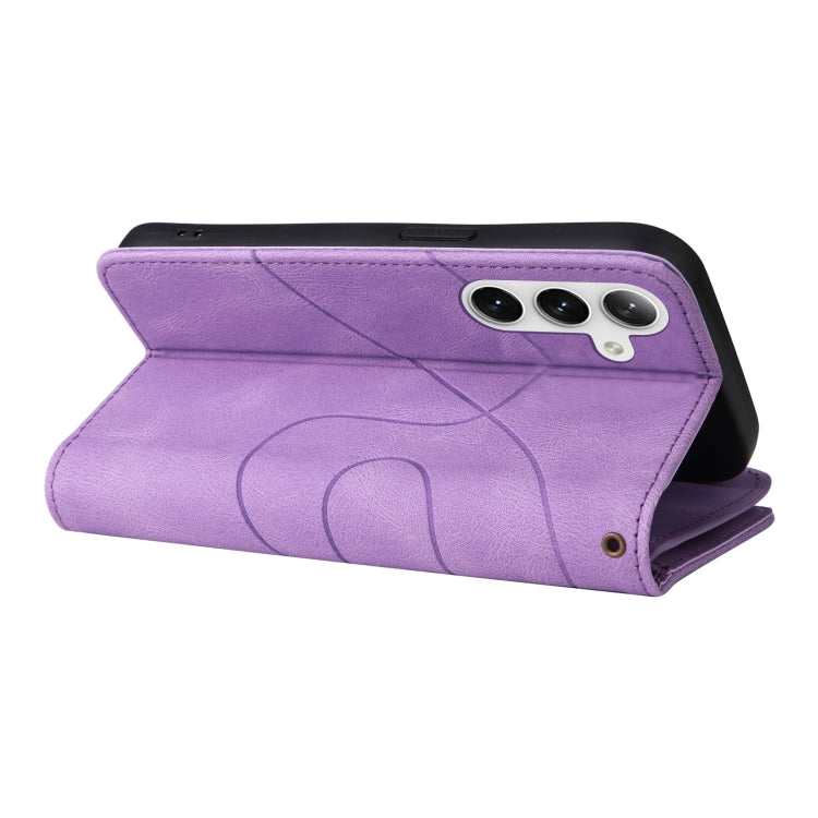 For Samsung Galaxy S25+ / S24+ 5G Dual-color 9 Card Slots Zipper Wallet Leather Phone Case(Purple) - Galaxy S25+ 5G Cases by PMC Jewellery | Online Shopping South Africa | PMC Jewellery | Buy Now Pay Later Mobicred