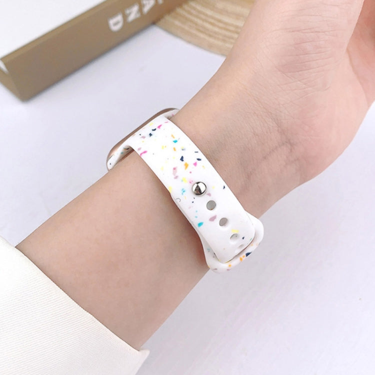 For Apple Watch Series 10 46mm Slim Style Colorful Dots Silicone Watch Band(Pink) - Watch Bands by PMc TechLife | Online Shopping South Africa | PMc TechLife | Buy Now Pay Later Mobicred