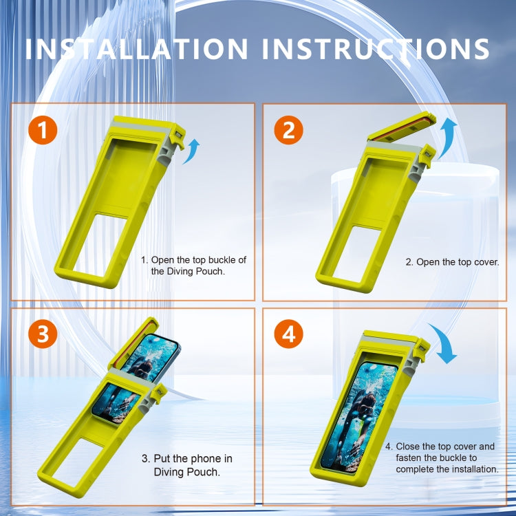 RedPepper 15m Depth Waterproof Phone Diving Pouch with Suction Cup(Yellow) - free shipping - PMC Jewellery - Order now!