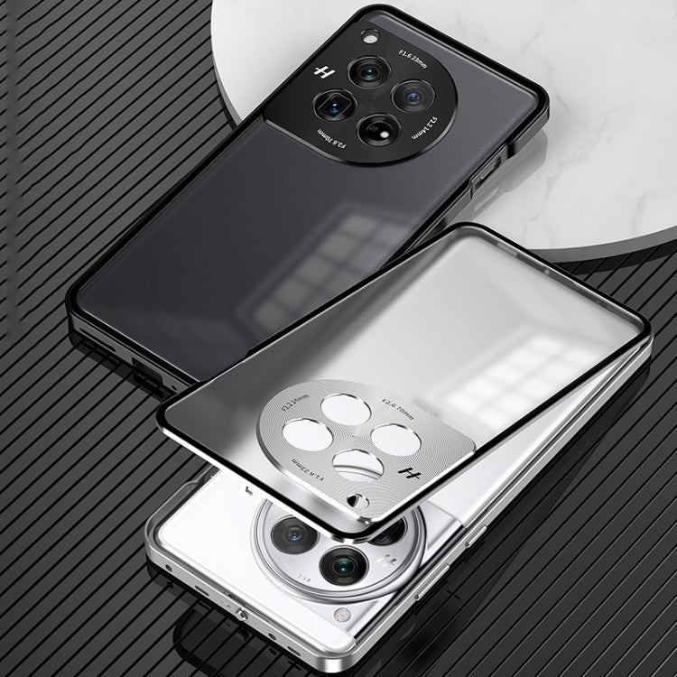 For OnePlus Ace 3 Pro Snap Buckle Single-sided Metal Frame Frosted Phone Case(Silver) - OnePlus Cases by PMC TechLife | Online Shopping South Africa | PMC TechLife | Buy Now Pay Later Mobicred
