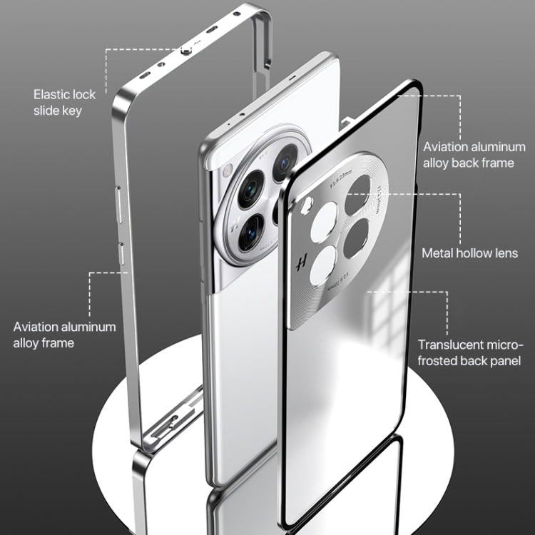 For OnePlus 13 Snap Buckle Single-sided Metal Frame Frosted Phone Case(Silver) - OnePlus Cases by PMC TechLife | Online Shopping South Africa | PMC TechLife | Buy Now Pay Later Mobicred