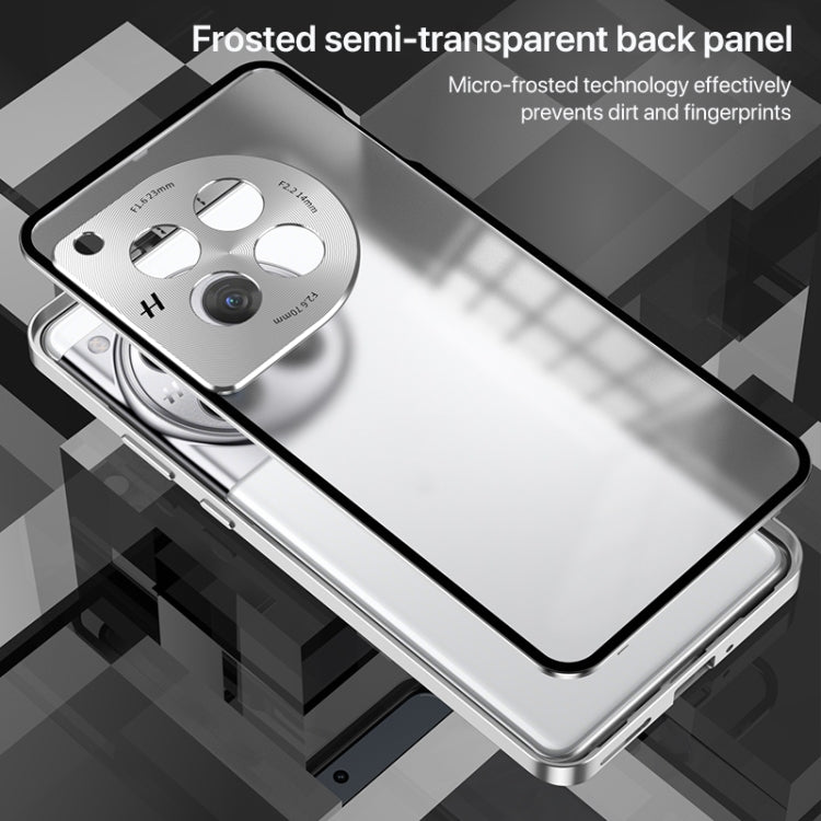 For OnePlus 13 Snap Buckle Single-sided Metal Frame Frosted Phone Case(Silver) - OnePlus Cases by PMC TechLife | Online Shopping South Africa | PMC TechLife | Buy Now Pay Later Mobicred