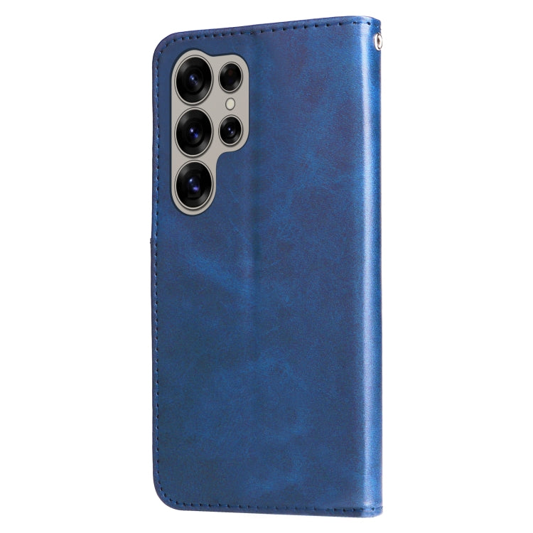 For Samsung Galaxy S25 Ultra 5G Fashion Calf Texture Zipper Leather Phone Case(Blue) - Galaxy S25 Ultra 5G Cases by PMC Jewellery | Online Shopping South Africa | PMC Jewellery | Buy Now Pay Later Mobicred