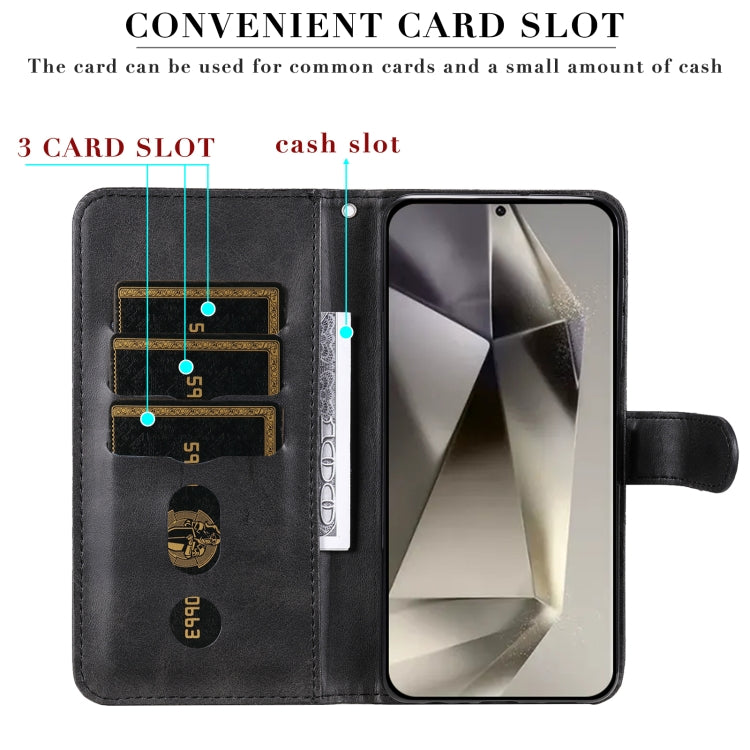 For Samsung Galaxy S25 Ultra 5G Fashion Calf Texture Zipper Leather Phone Case(Black) - Galaxy S25 Ultra 5G Cases by PMC Jewellery | Online Shopping South Africa | PMC Jewellery | Buy Now Pay Later Mobicred