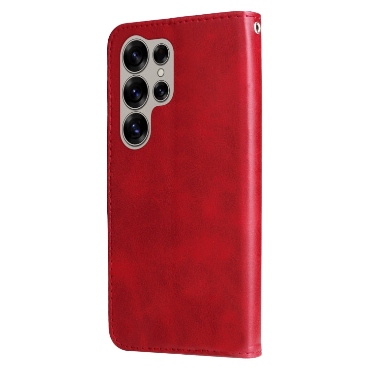 For Samsung Galaxy S25 Ultra 5G Fashion Calf Texture Zipper Leather Phone Case(Red) - Galaxy S25 Ultra 5G Cases by PMC Jewellery | Online Shopping South Africa | PMC Jewellery | Buy Now Pay Later Mobicred