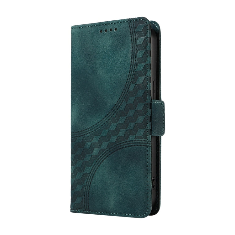 For Samsung Galaxy S25+ 5G Embossed Rhombus Starry Leather Phone Case(Green) - free shipping - PMC Jewellery - Order now!