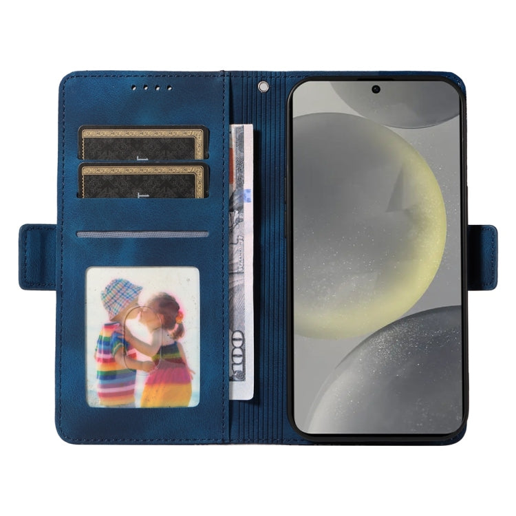 For Samsung Galaxy S25+ 5G Embossed Rhombus Starry Leather Phone Case(Blue) - Galaxy S25+ 5G Cases by PMC TechLife | Online Shopping South Africa | PMC TechLife | Buy Now Pay Later Mobicred