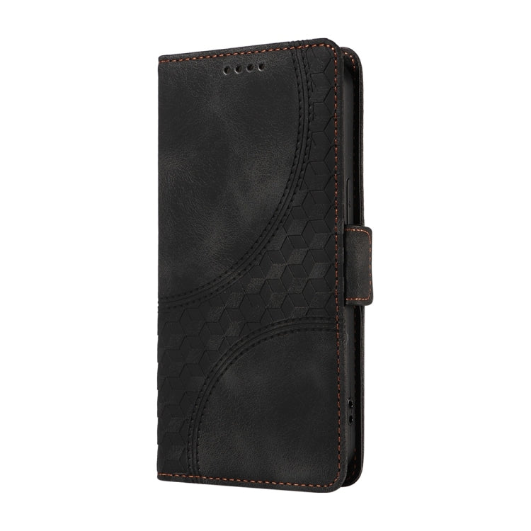 For Samsung Galaxy S25 Ultra 5G Embossed Rhombus Starry Leather Phone Case(Black) - Galaxy S25 Ultra 5G Cases by PMC TechLife | Online Shopping South Africa | PMC TechLife | Buy Now Pay Later Mobicred