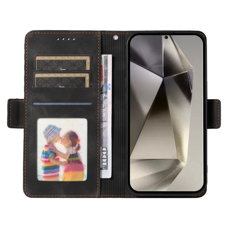 For Samsung Galaxy S25 Ultra 5G Embossed Rhombus Starry Leather Phone Case(Black) - Galaxy S25 Ultra 5G Cases by PMC TechLife | Online Shopping South Africa | PMC TechLife | Buy Now Pay Later Mobicred