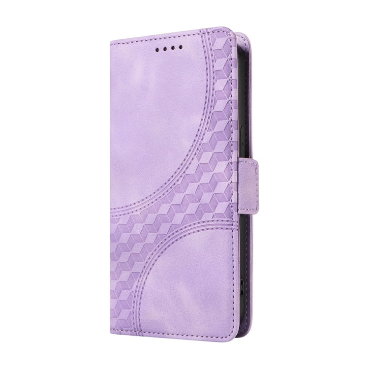 For Samsung Galaxy S25 Ultra 5G Embossed Rhombus Starry Leather Phone Case(Purple) - Galaxy S25 Ultra 5G Cases by PMC TechLife | Online Shopping South Africa | PMC TechLife | Buy Now Pay Later Mobicred