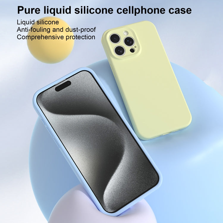 For iPhone 16 Pro Max Precise Hole Liquid Silicone Jelly Color Full Coverage Phone Case(White) - free shipping - PMC TechLife - Order now!