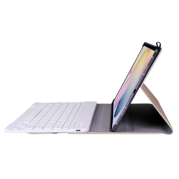 A870 For Samsung Galaxy Tab S7 T870/T875 11 inch Detachable Bluetooth Keyboard Ultrathin Horizontal Flip Leather Tablet Case with Holder & Elastic Band(Gold) - free shipping - PMC TechLife - Order now!