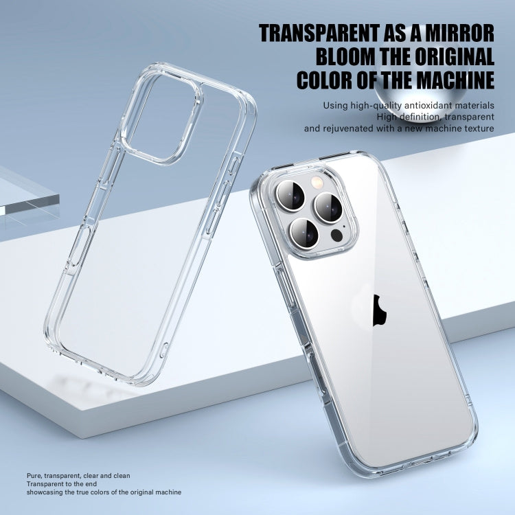 For iPhone 16 Pro Max PC Hybrid TPU Full Coverage Shockproof Phone Case(Transparent) - iPhone 16 Pro Max Cases by PMC TechLife | Online Shopping South Africa | PMC TechLife | Buy Now Pay Later Mobicred