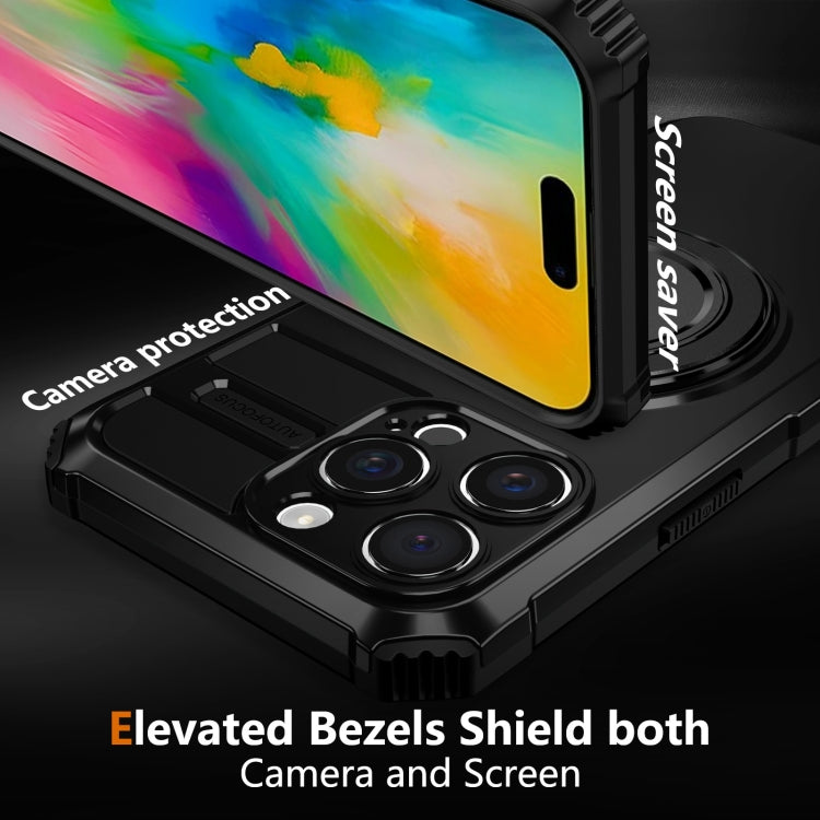 For iPhone 16 Pro Rotating Magnetic Holder Phone Case(Black) - iPhone 16 Pro Cases by PMC TechLife | Online Shopping South Africa | PMC TechLife | Buy Now Pay Later Mobicred