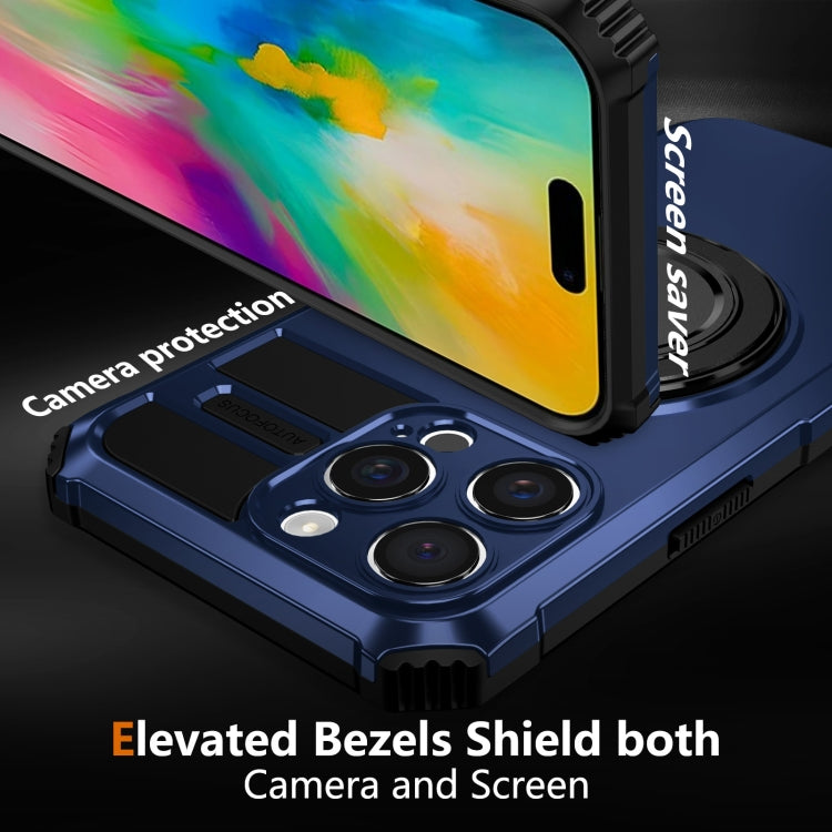 For iPhone 16 Pro Max Rotating Magnetic Holder Phone Case(Royal Blue) - iPhone 16 Pro Max Cases by PMC TechLife | Online Shopping South Africa | PMC TechLife | Buy Now Pay Later Mobicred