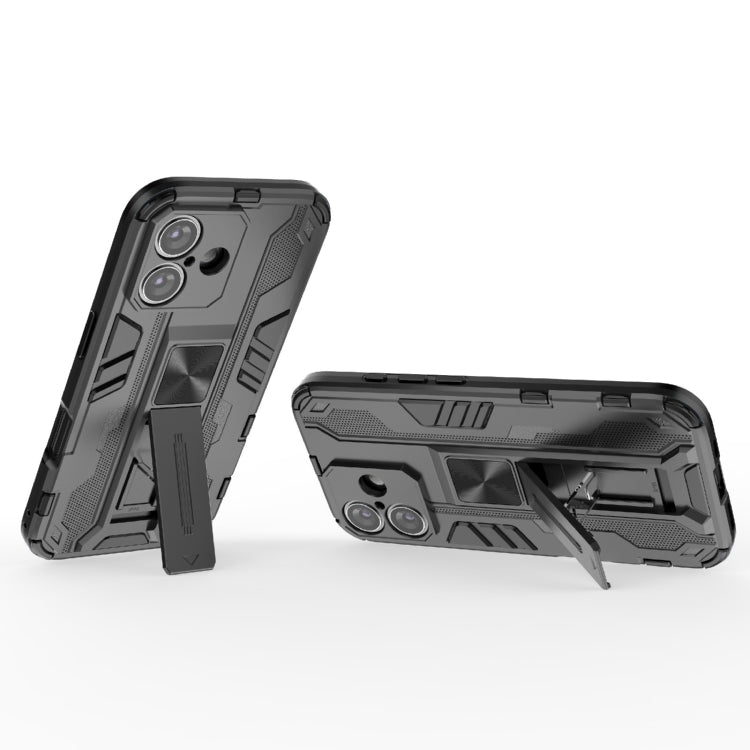 For iPhone 16 Supersonic PC + TPU Holder Phone Case(Black) - iPhone 16 Cases by PMC TechLife | Online Shopping South Africa | PMC TechLife | Buy Now Pay Later Mobicred