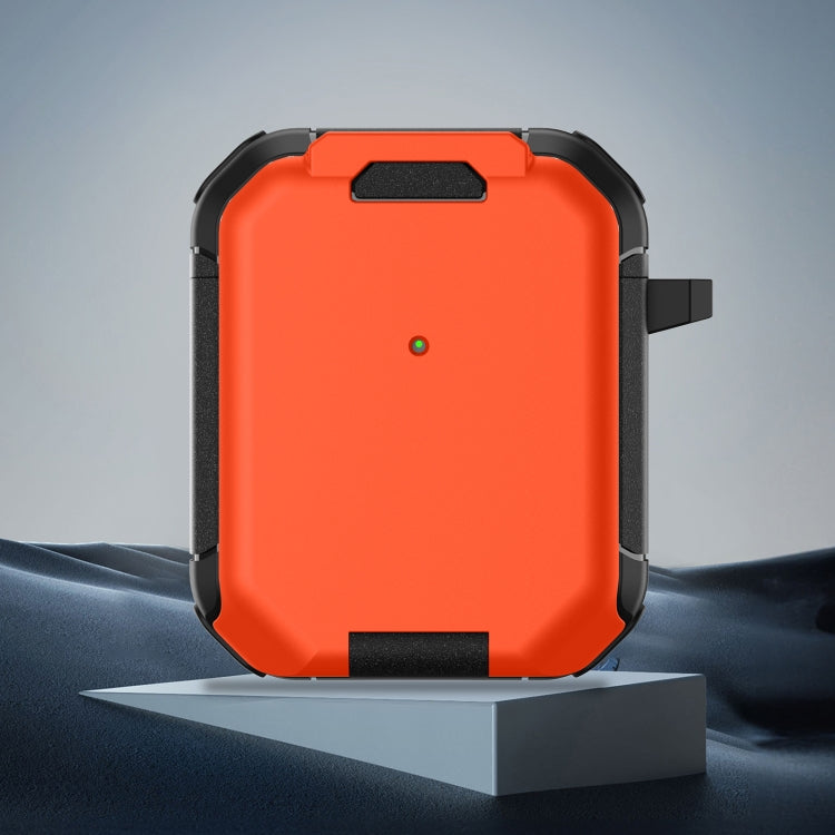 For AirPods 2 / 1 Phone Holder Design Earbuds Box Protective Case(Orange) - For AirPods 1/2 by PMC Jewellery | Online Shopping South Africa | PMC Jewellery | Buy Now Pay Later Mobicred