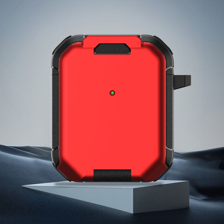 For AirPods 2 / 1 Phone Holder Design Earbuds Box Protective Case(Red) - For AirPods 1/2 by PMC Jewellery | Online Shopping South Africa | PMC Jewellery | Buy Now Pay Later Mobicred