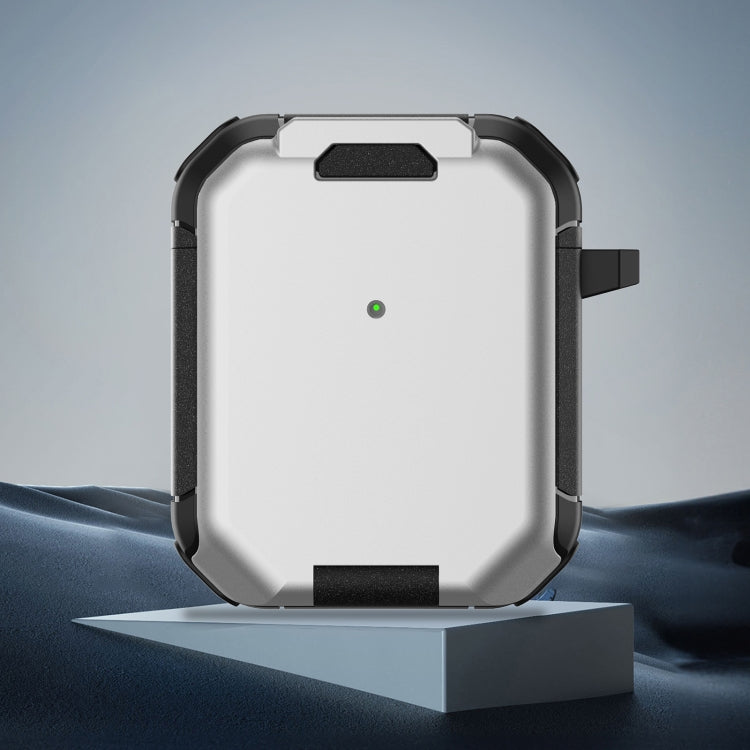 For AirPods 2 / 1 Phone Holder Design Earbuds Box Protective Case(Silver) - free shipping - PMC Jewellery - Order now!