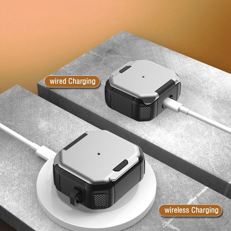 For AirPods Pro Phone Holder Design Earbuds Box Protective Case(Orange) - For AirPods Pro by PMC Jewellery | Online Shopping South Africa | PMC Jewellery | Buy Now Pay Later Mobicred