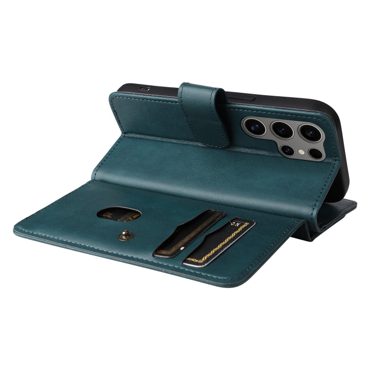 For Samsung Galaxy S25 Ultra 5G Multi-Function Wallet 10 Card Slots Leather Phone Case(Dark Green) - Galaxy S25 Ultra 5G Cases by PMC Jewellery | Online Shopping South Africa | PMC Jewellery | Buy Now Pay Later Mobicred