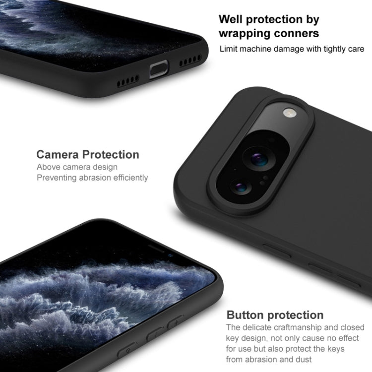 For Google Pixel 9 / Pixel 9 Pro IMAK UC-3 Series Shockproof Frosted TPU Phone Case(Black) - Google Cases by imak | Online Shopping South Africa | PMC TechLife | Buy Now Pay Later Mobicred