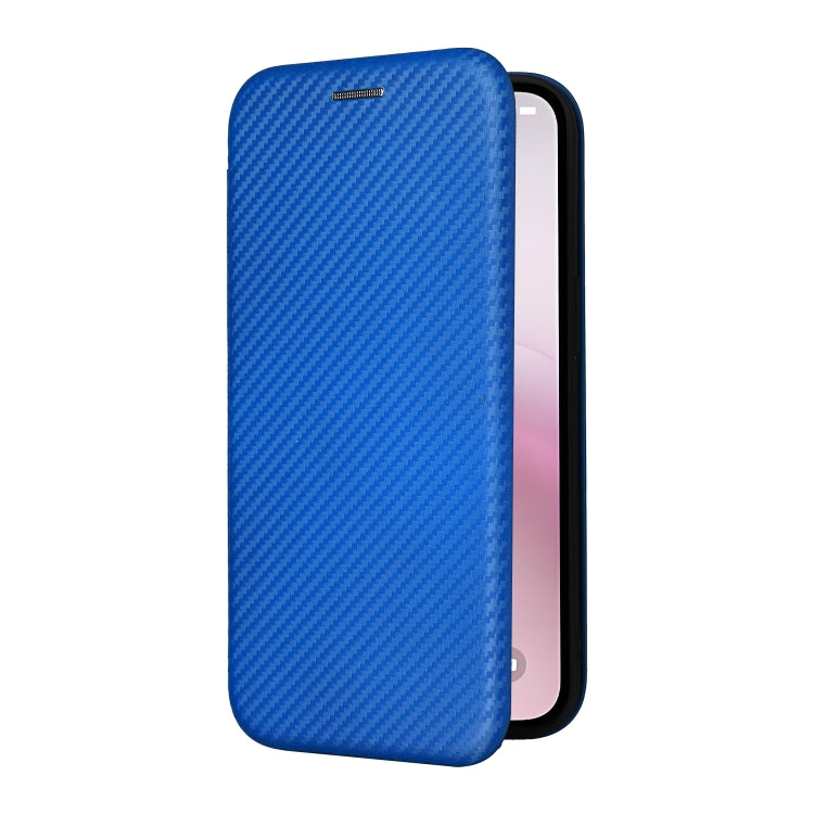For iPhone SE 2024 Carbon Fiber Texture Flip Leather Phone Case(Blue) - free shipping - PMC TechLife - Order now!