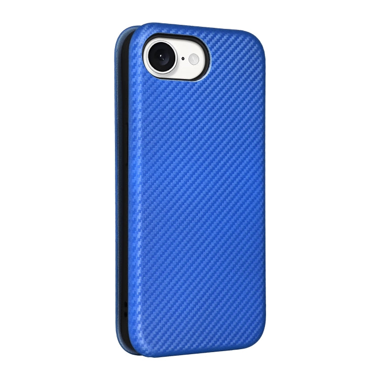 For iPhone SE 2024 Carbon Fiber Texture Flip Leather Phone Case(Blue) - free shipping - PMC TechLife - Order now!