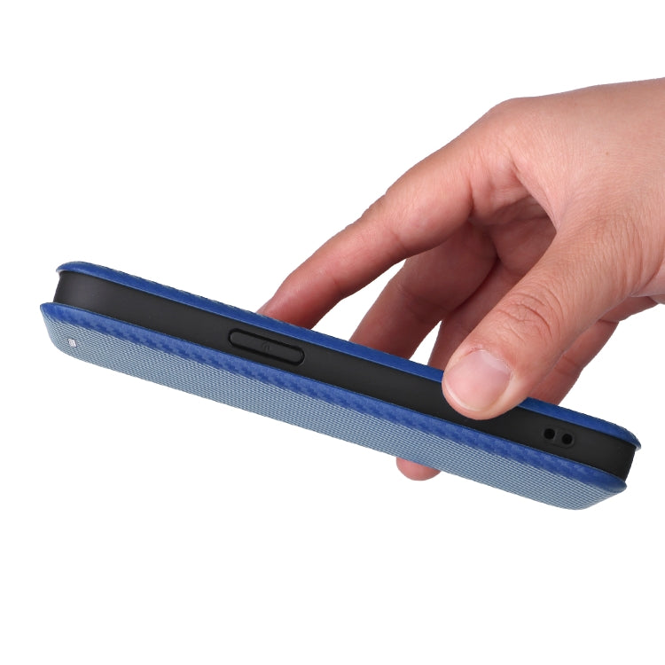 For iPhone SE 2024 Carbon Fiber Texture Flip Leather Phone Case(Blue) - free shipping - PMC TechLife - Order now!