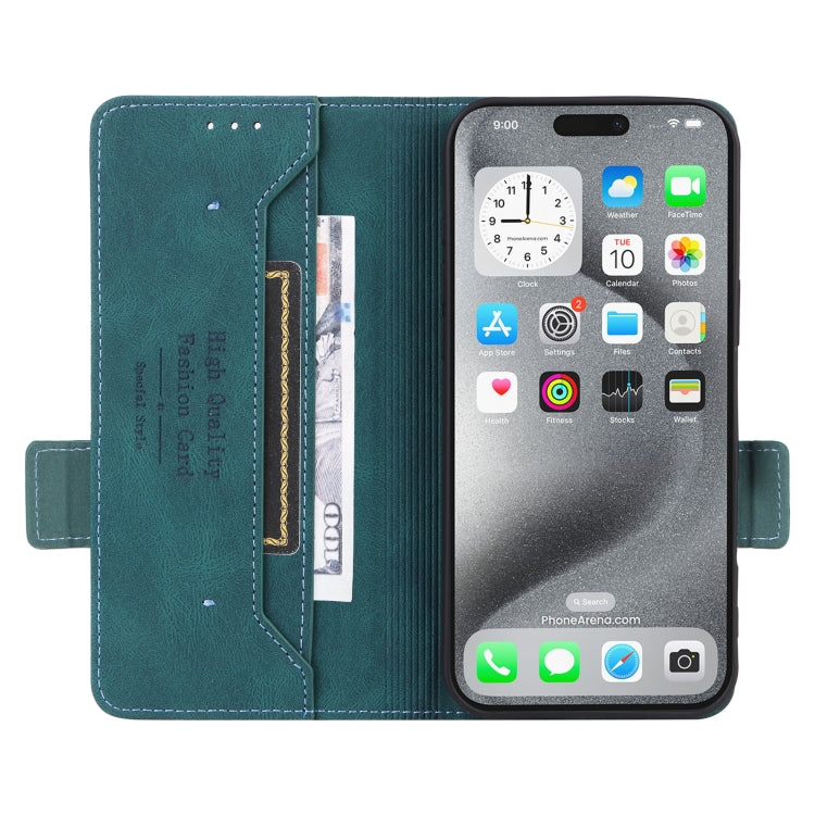 For iPhone 16 Pro Magnetic Clasp Leather Phone Case(Green) - iPhone 16 Pro Cases by PMC TechLife | Online Shopping South Africa | PMC TechLife | Buy Now Pay Later Mobicred