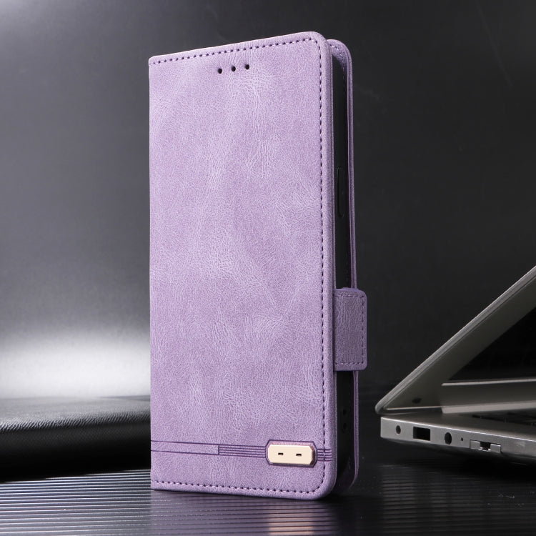For iPhone 16e Magnetic Clasp Leather Phone Case(Purple) - iPhone 16e Cases by PMC TechLife | Online Shopping South Africa | PMC TechLife | Buy Now Pay Later Mobicred